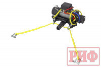 Лебёдка переносная РИФ 9500S c квадратом для фаркопа, стальной трос (облегченная) универсальная