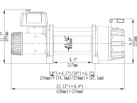 Лебёдка электрическая Runva EWB20000U24V 24V 20000 lbs 9072 кг (влагозащищенная)