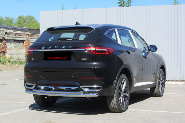 Защита заднего бампера d57+d42 Haval F7 / Haval F7x