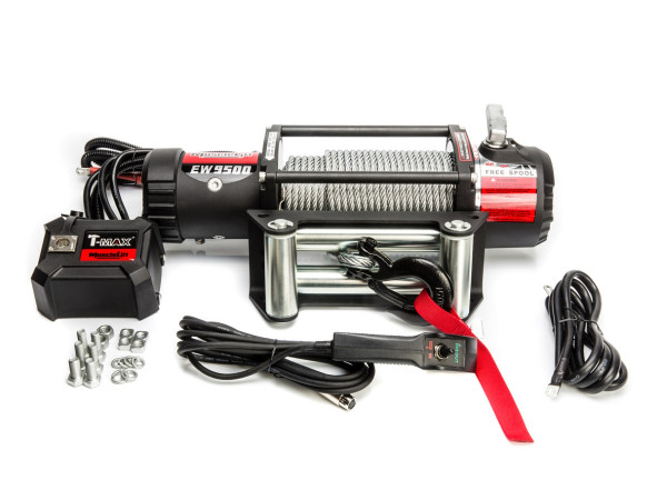 Лебедка электрическая T-Max EW9500 MuscleLift 12В 4310 кг стальной трос