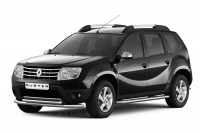 Защита порогов с алюминиевой площадкой диаметром 51 мм (НПС) Renault DUSTER с 2012