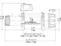 Лебёдка автомобильная электрическая 12V Runva 18000 lbs влагозащищенная, синтетический трос