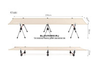 Раскладушка Naturehike XJC04 190х65х38 см, до 150 кг, хаки