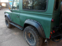 Пороги силовые II поколения алюминиевые KDT для Land Rover Defender 90