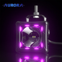 Светодиодные фары Aurora ALO-D3-2-P23-RGB с подсветкой 30W дальний свет 10° 200 метров (пара)