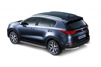 Защита порогов с алюм. площадкой Ø51мм (НПС) KIA Sportage с 2016