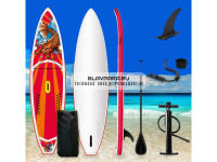 Надувная доска для SUP (САП) серфинга 350*76*15cm Рыба INFLATABLE SURFBOARD LH-09-1