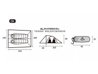 Палатка Naturehike Outdoor 2-местная, алюминиевый каркас, сверхлегкая, голубой