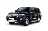 Защита переднего бампера двойная 63/63мм (НПС) Toyota Land Cruiser 200 с 2014