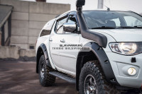 Пороги силовые STC для Mitsubishi L200 2006-2015 цельная ступень