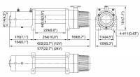 Лебёдка электрическая автомобильная ComeUp DV-9 12V 4082 кг стальной трос